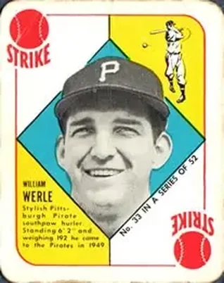 1951 Topps Red Backs #33 Bill Werle