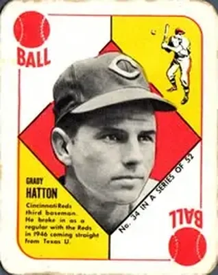 1951 Topps Red Backs #34 Grady Hatton