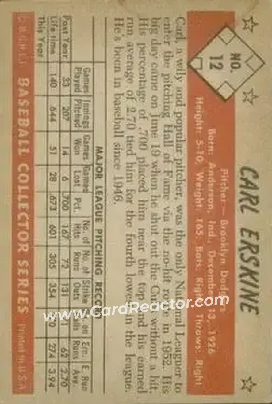 Back of Carl Erskine