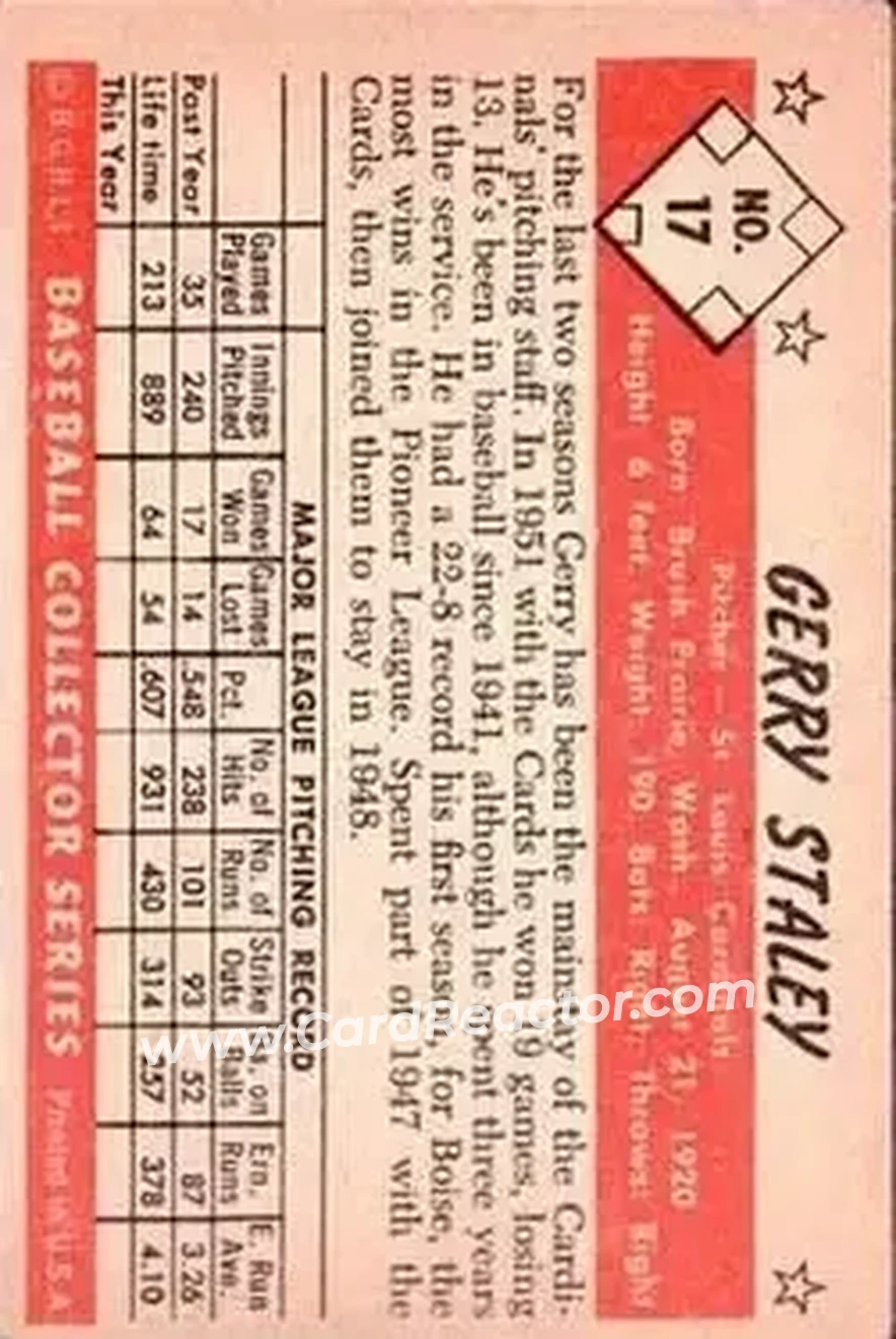 Back of Gerry Staley