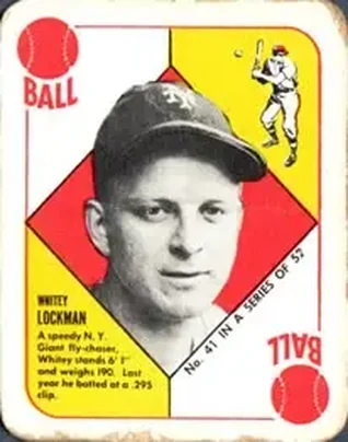 1951 Topps Red Backs #41 Carroll Lockman