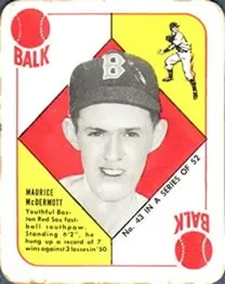 1951 Topps Red Backs #43 Maurice McDermott