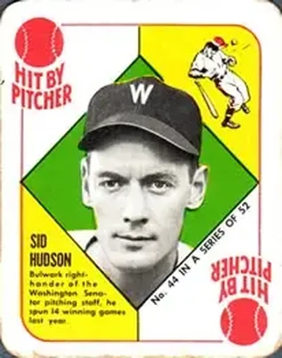 1951 Topps Red Backs #44 Sid Hudson