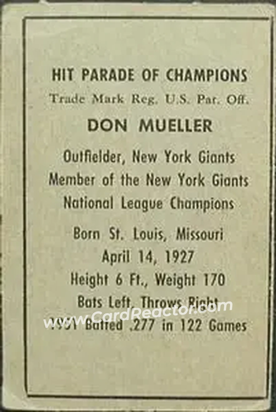 Back of Don Mueller