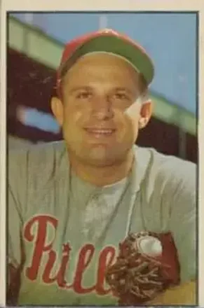 1953 Bowman Color #28 Forrest Burgess