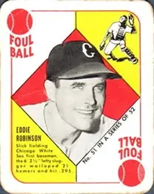 1951 Topps Red Backs #51 Eddie Robinson