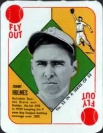 1951 Topps Red Backs #52a - Tommy Holmes - Boston Braves - Front 1951 Topps Red Backs #52a - Tommy Holmes - Boston Braves - Front