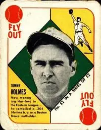 1951 Topps Red Backs #52b - Tommy Holmes - Hartford Chiefs