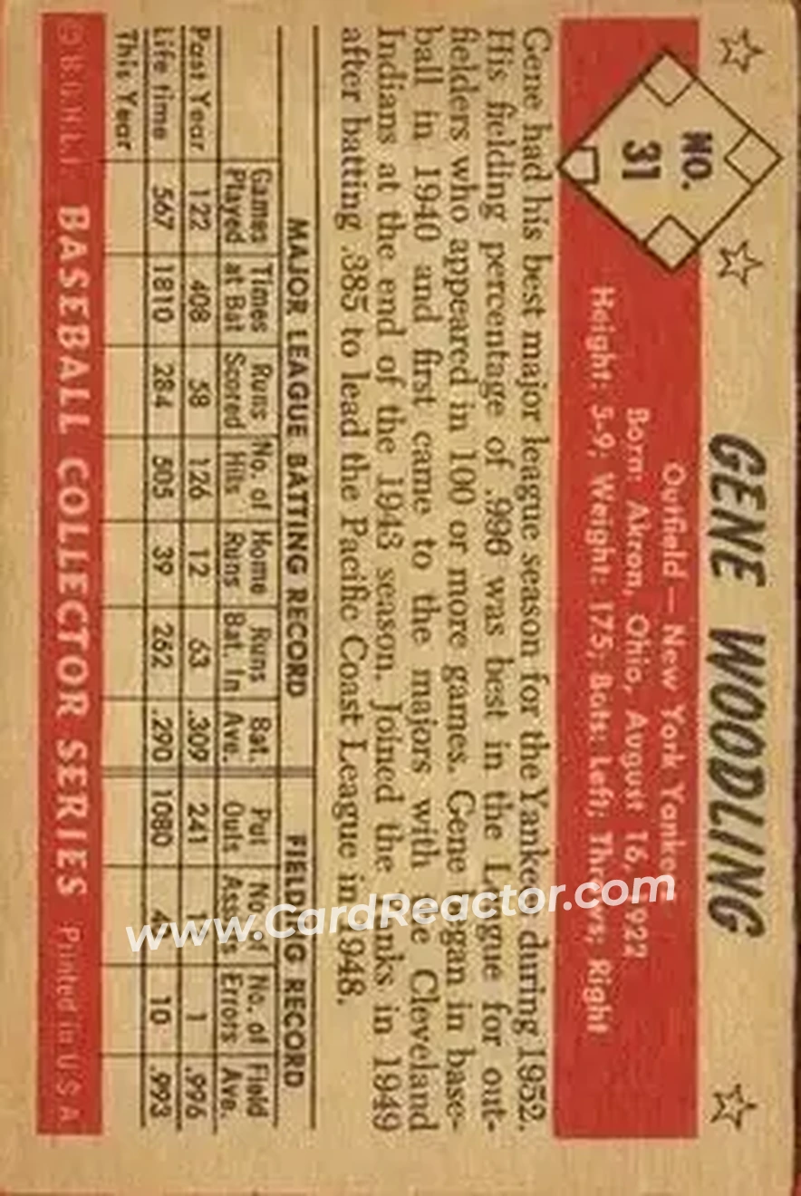 Back of Gene Woodling