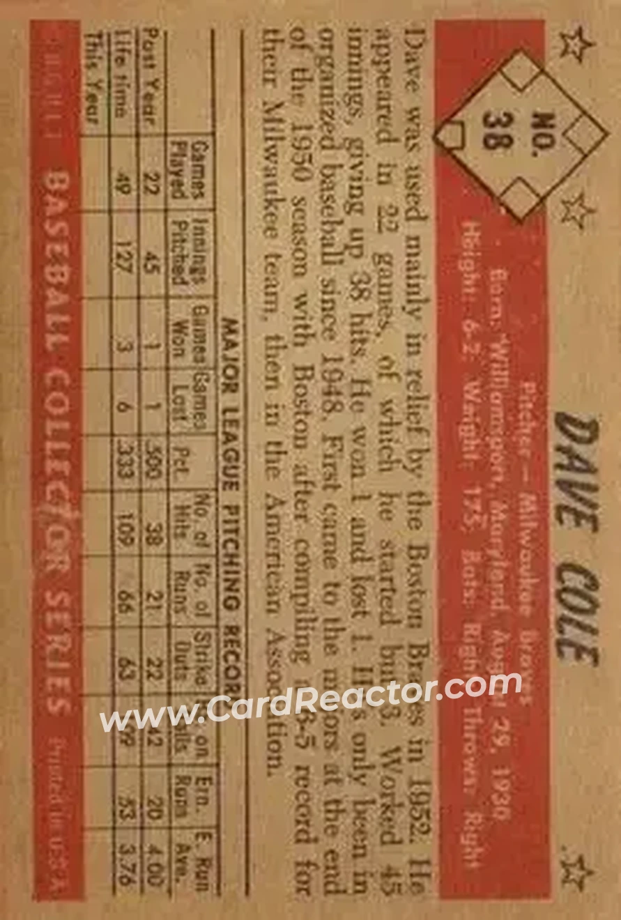 Back of Dave Cole