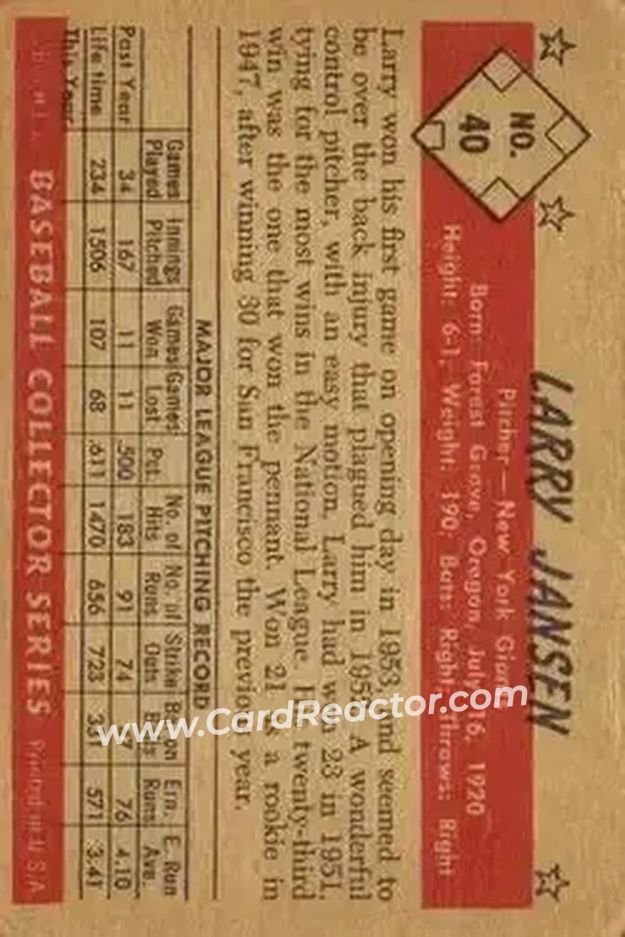 Back of Larry Jansen
