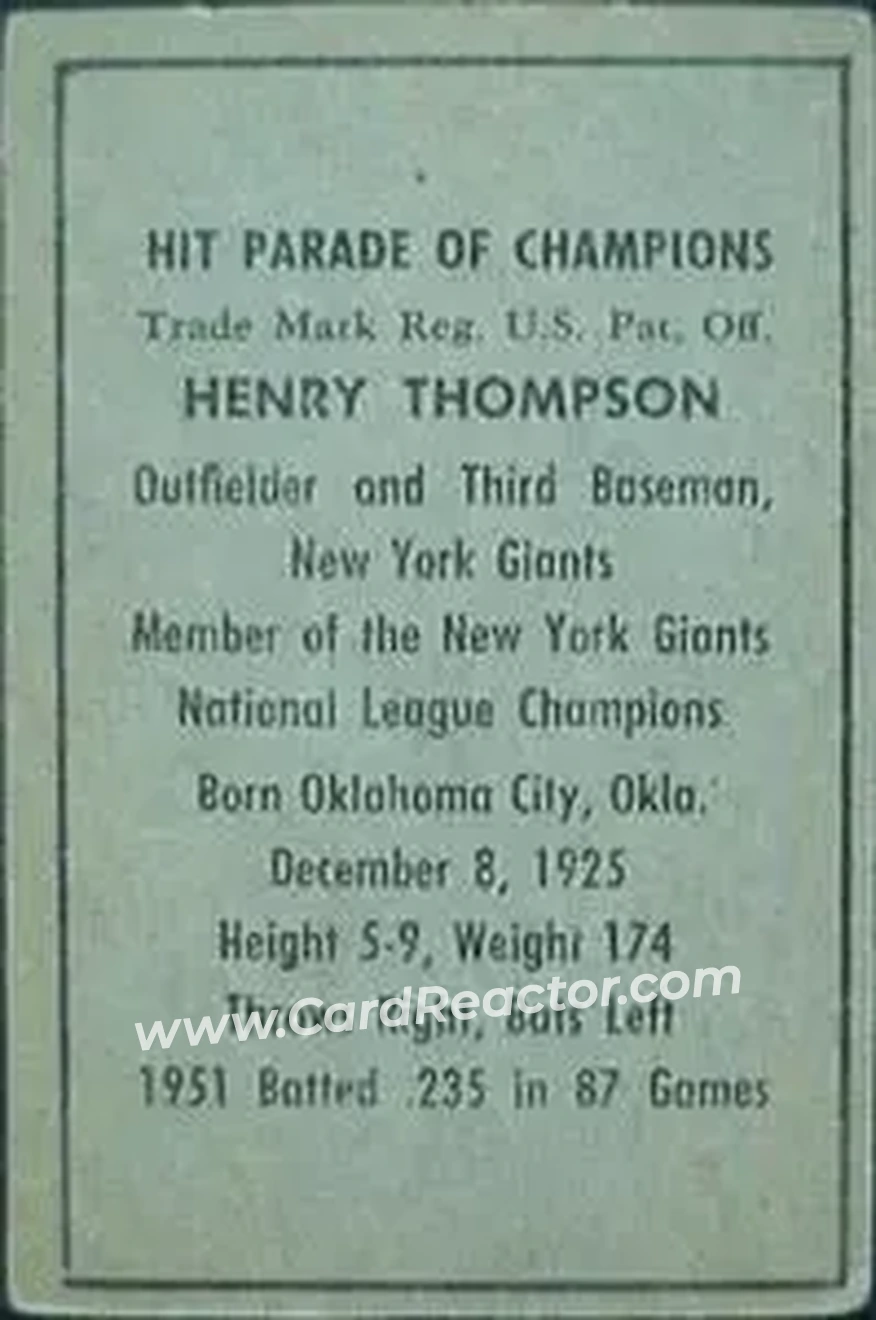 Back of Henry Thompson