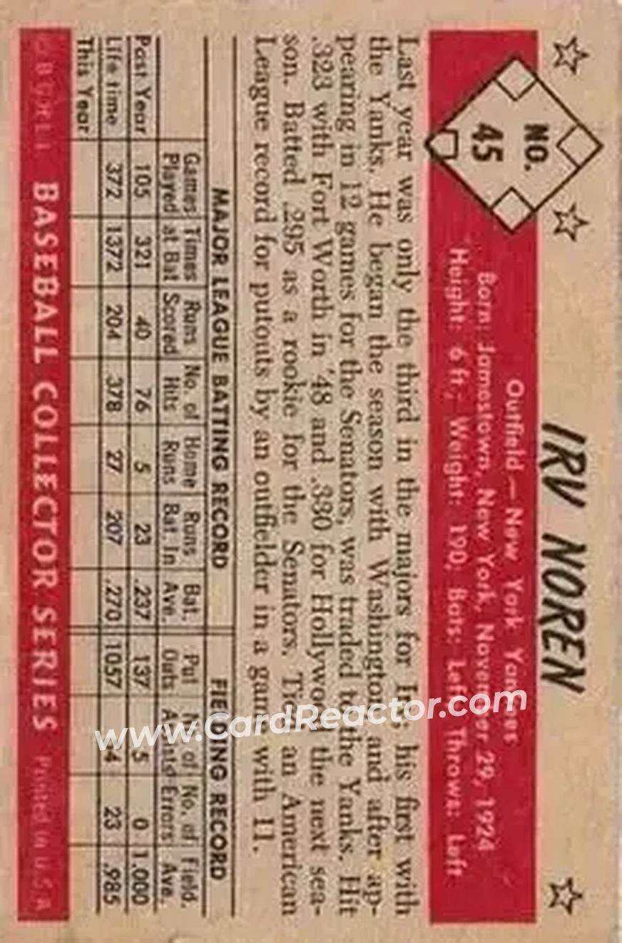 Back of Irv Noren