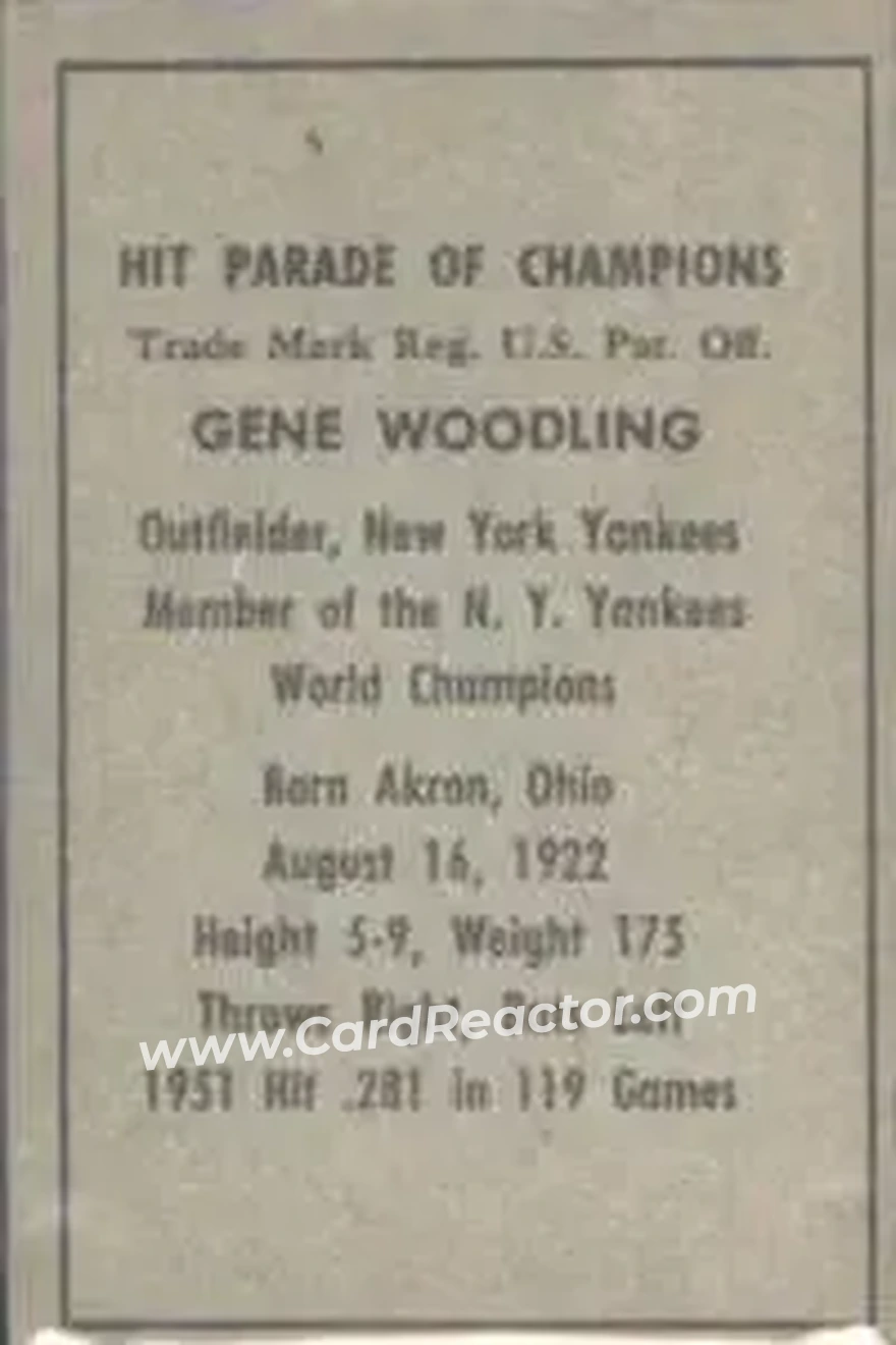 Back of Gene Woodling