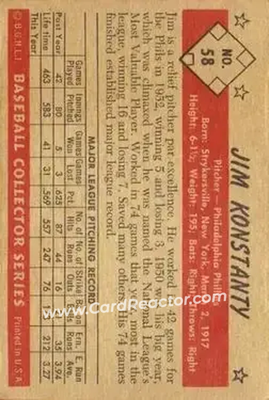 Back of Jim Konstanty