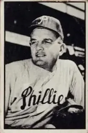 1953 Bowman Black & White #58 Jim Konstanty