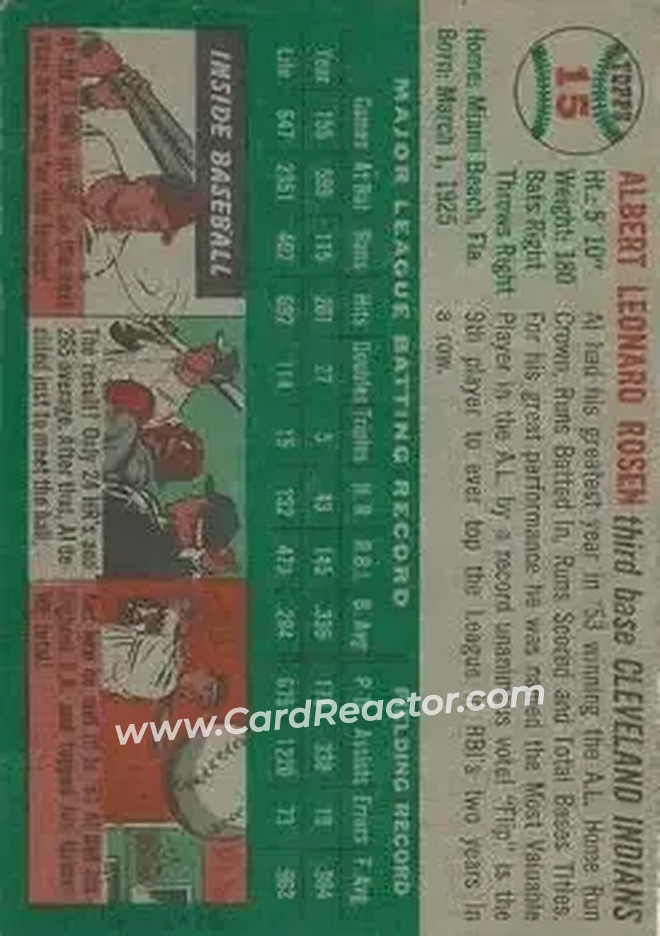 Back of Al "Flip" Rosen