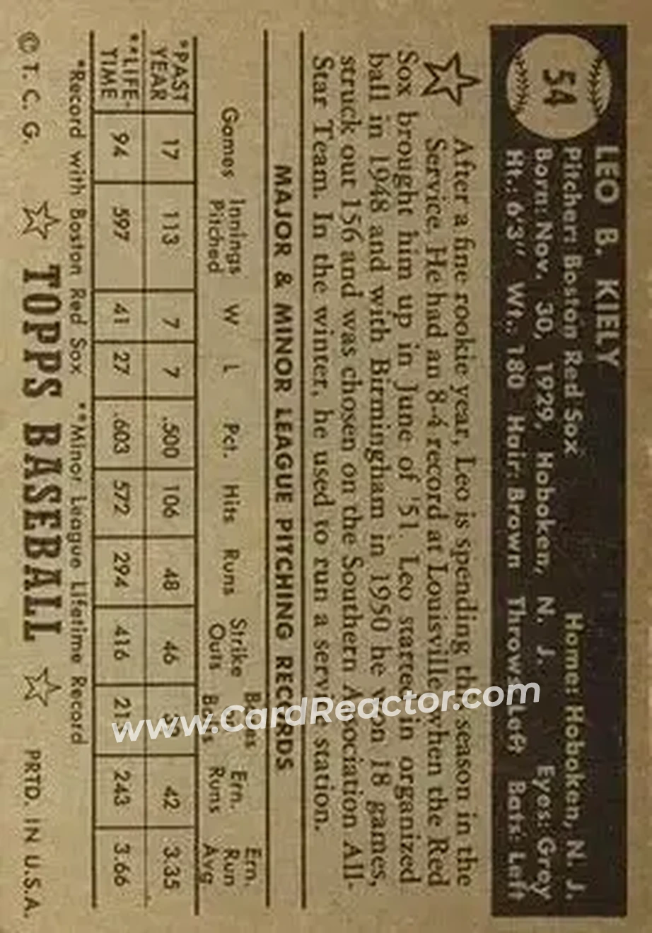 Back of Leo Kiely