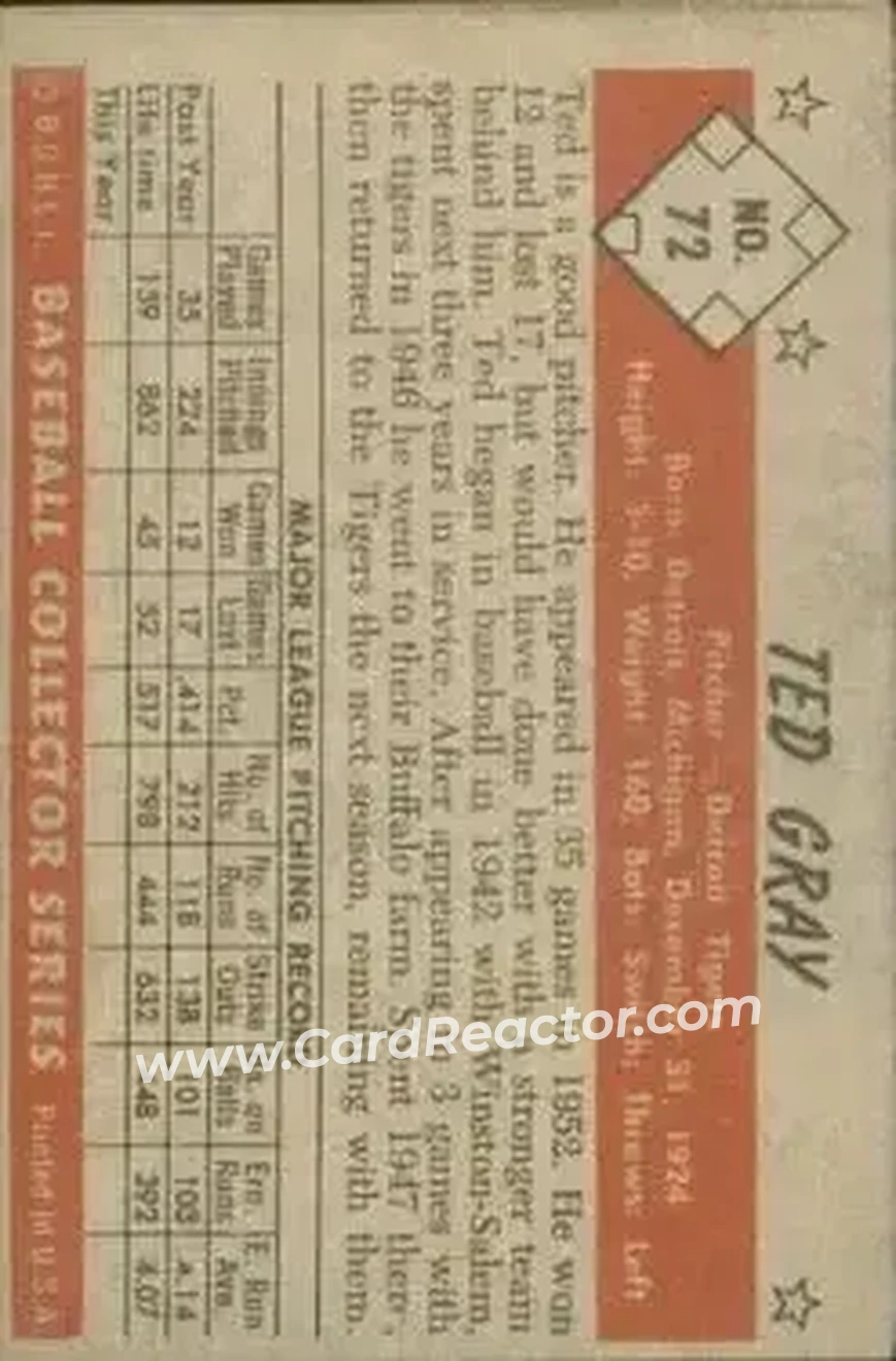 Back of Ted Gray