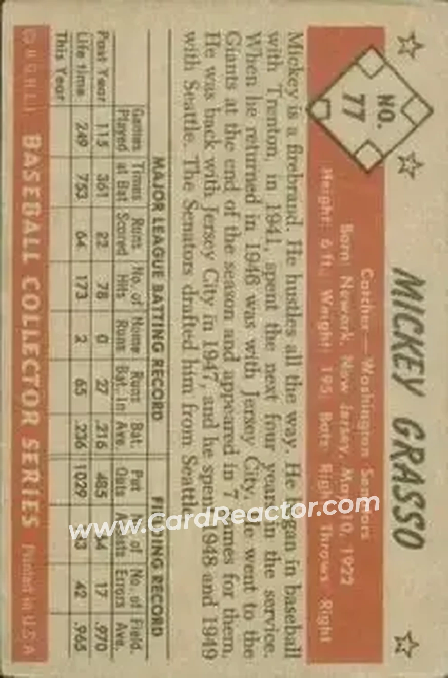 Back of Mickey Grasso