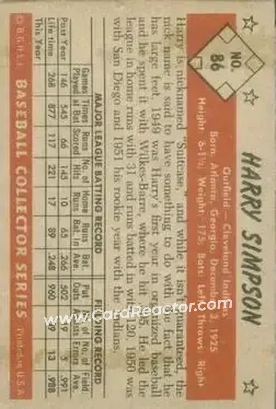 Back of Harry Simpson