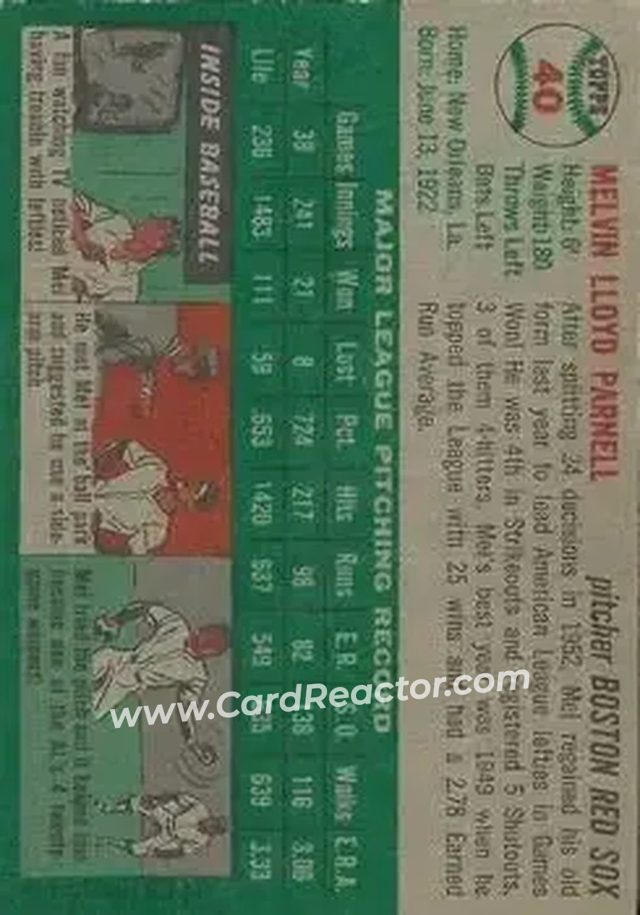 Back of Mel Parnell