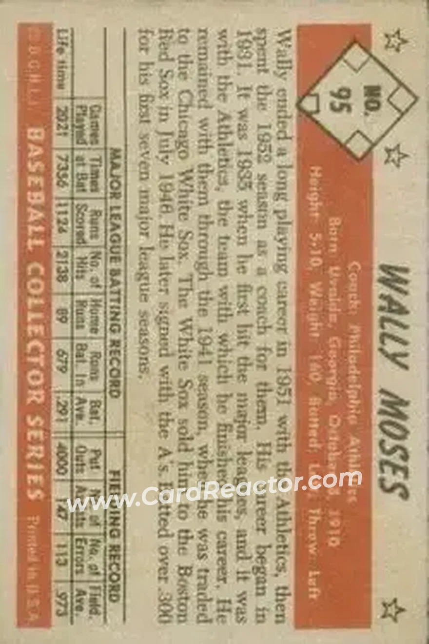 Back of Wally Moses