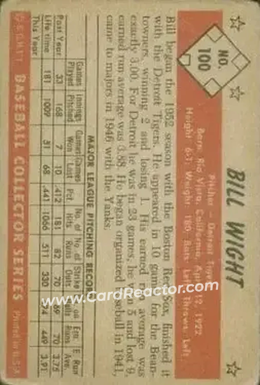 Back of Bill Wight