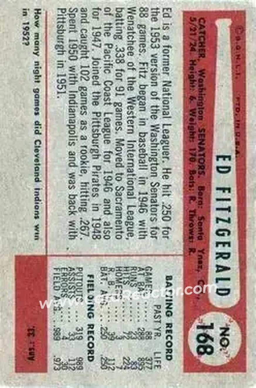 Back of Eddy FitzGerald