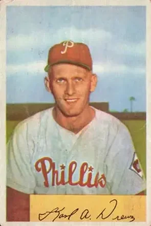 1954 Bowman #191 Karl Drews