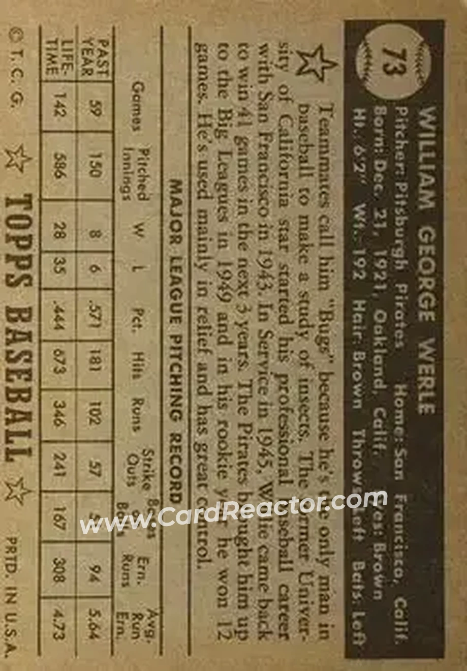 Back of Bill Werle