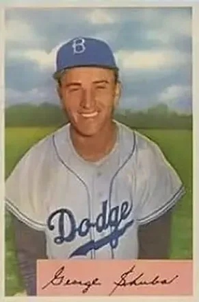 1954 Bowman #202 George Shuba