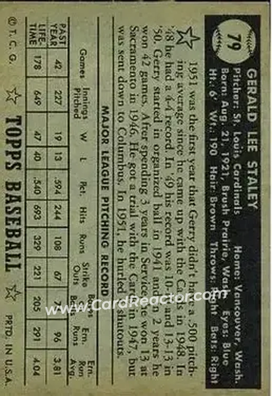 Back of Gerry Staley