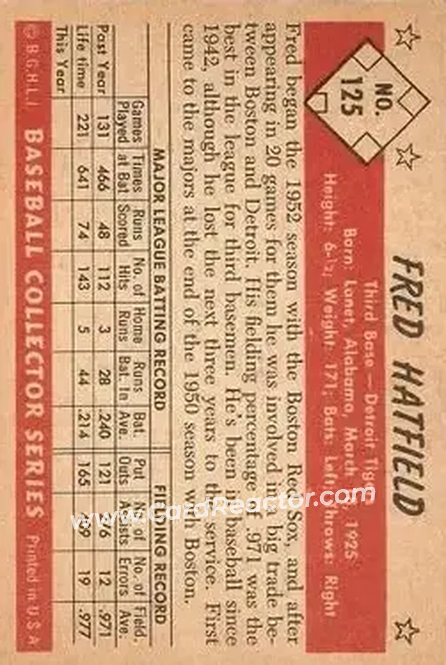 Back of Fred Hatfield