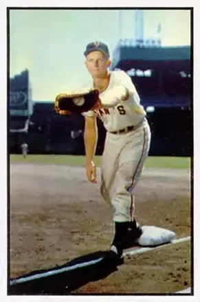 1953 Bowman Color #128 Carroll Lockman