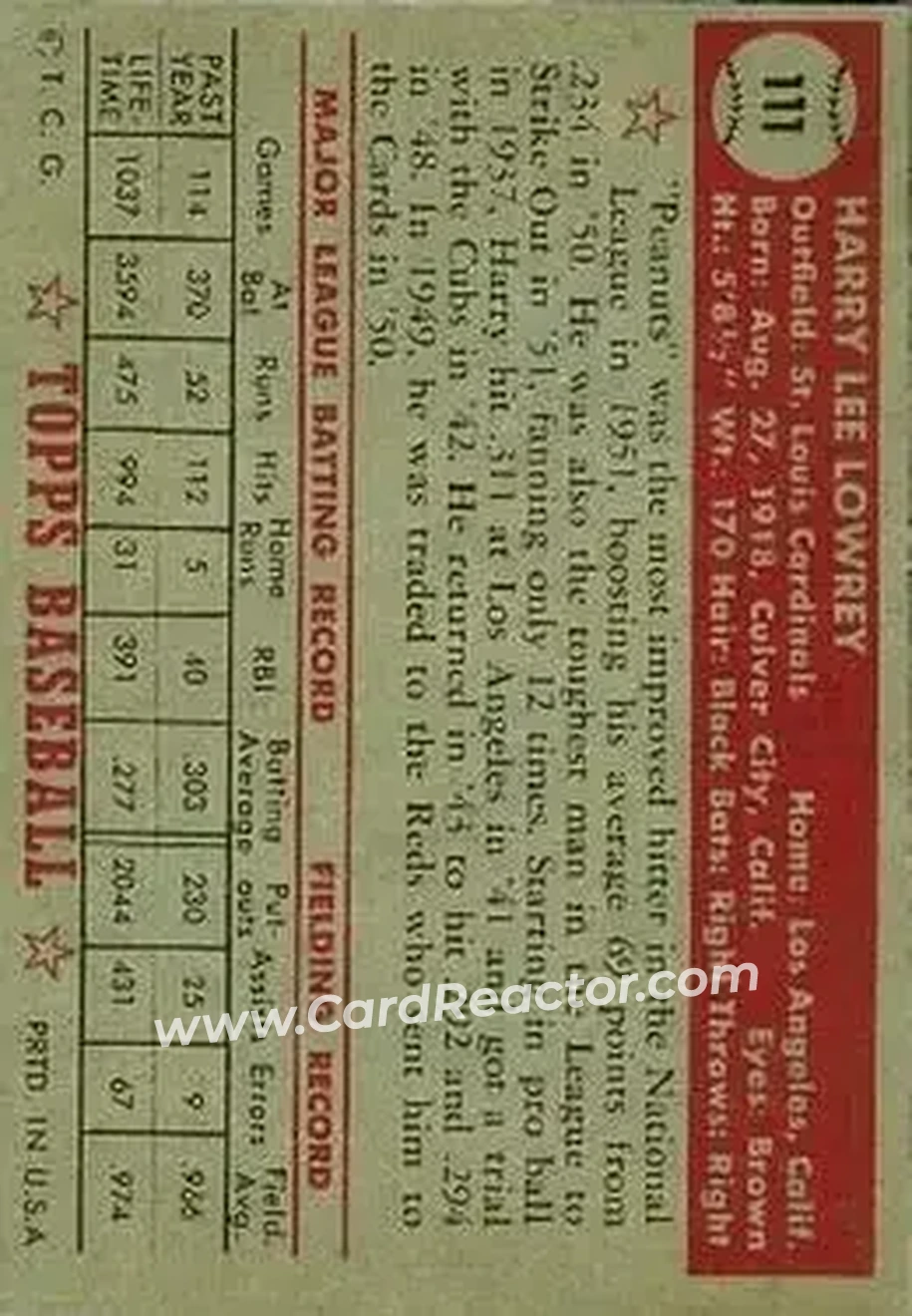 Back of Harry Lowrey
