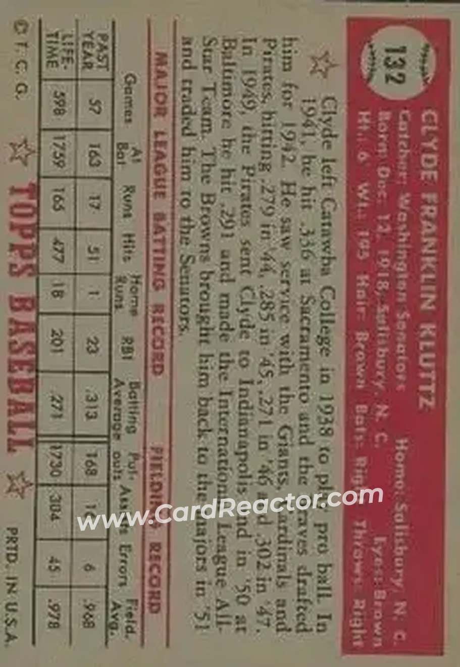 Back of Clyde Kluttz