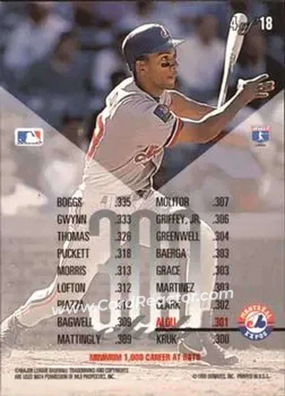 Back of Moises Alou