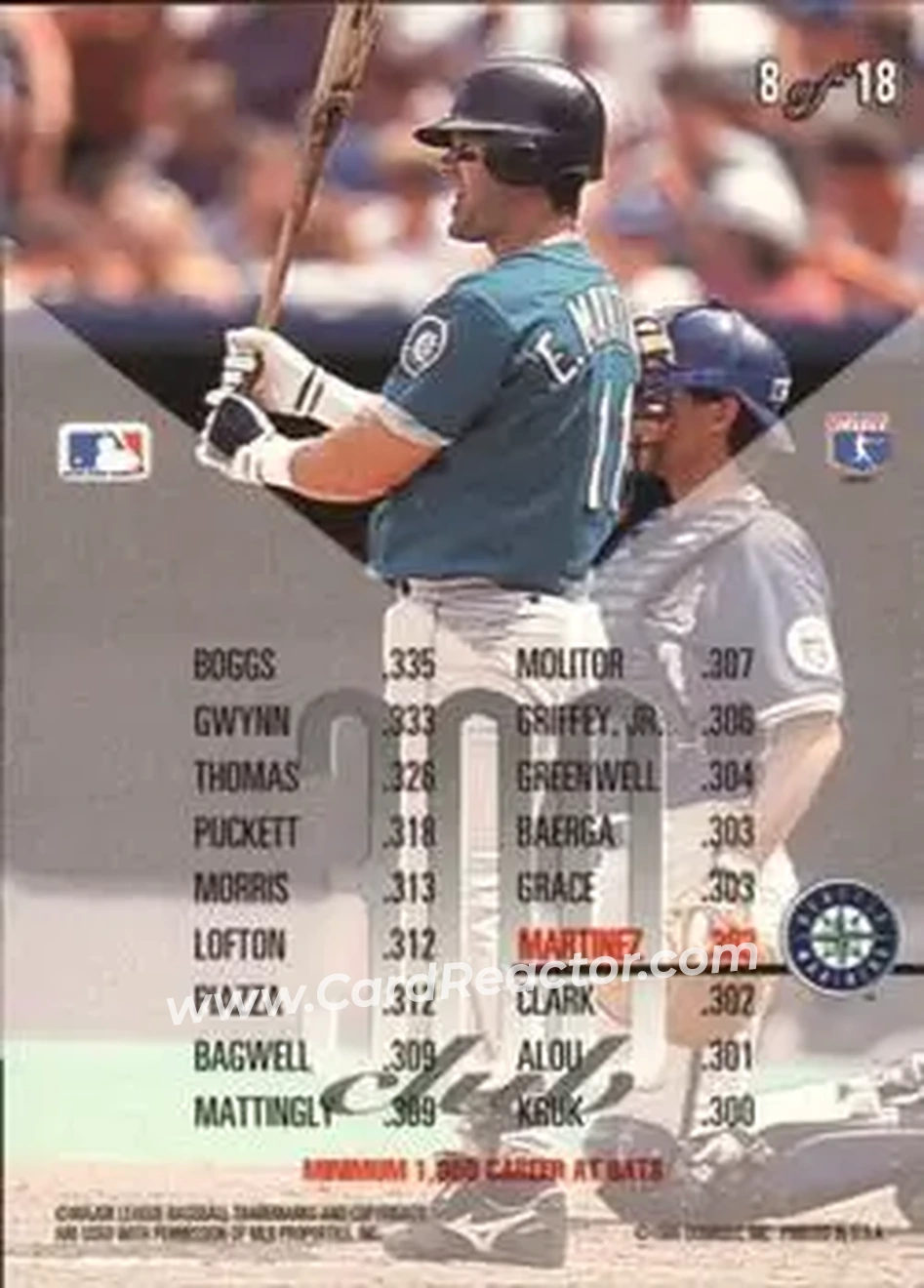 Back of Edgar Martinez