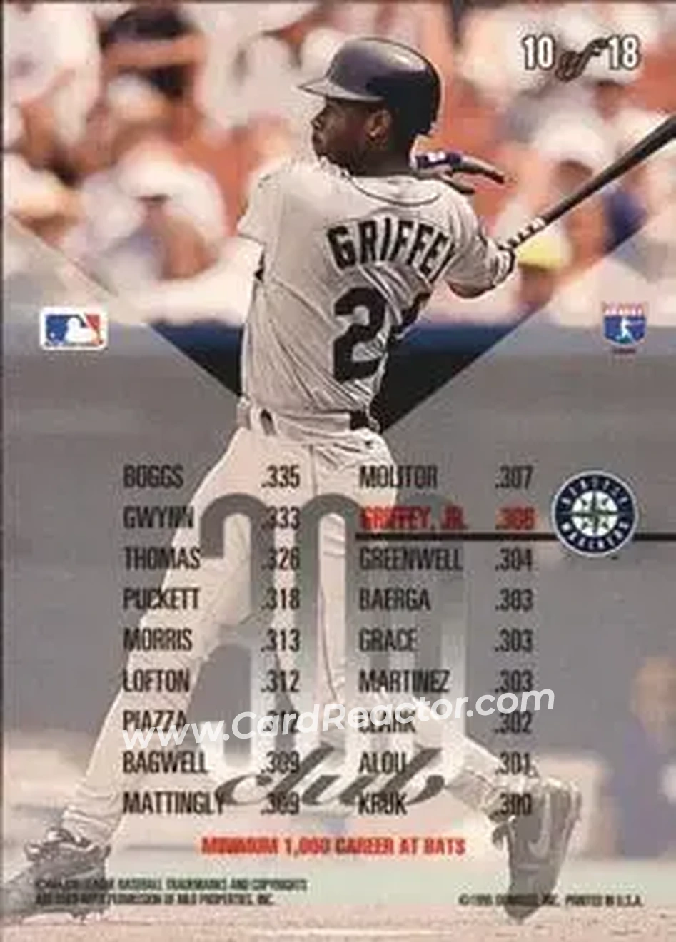 Back of Ken Griffey Jr.