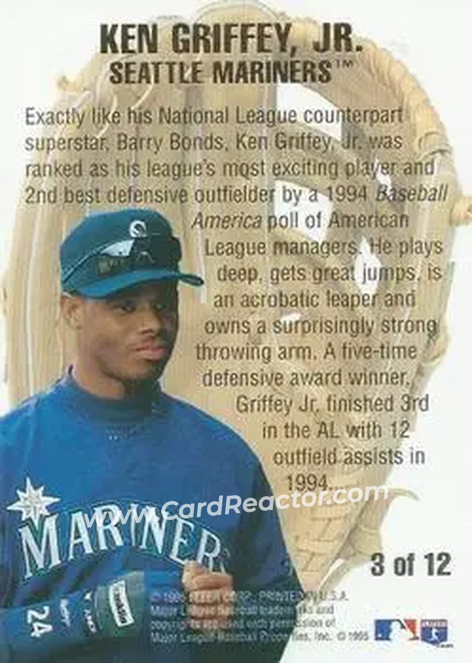 Back of Ken Griffey Jr.