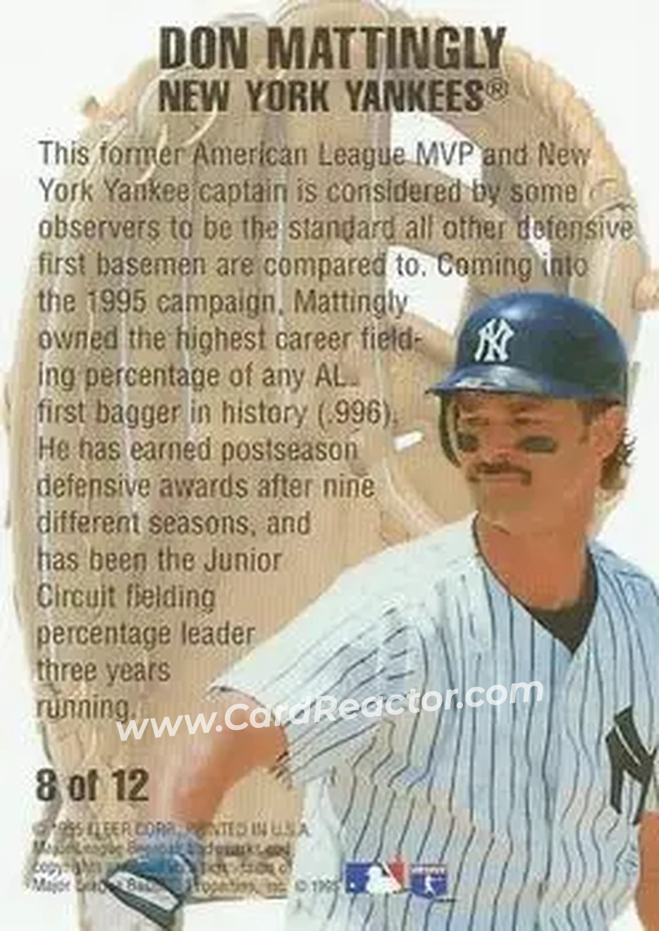 Back of Don Mattingly