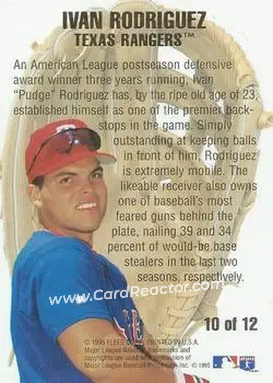 Back of Ivan Rodriguez