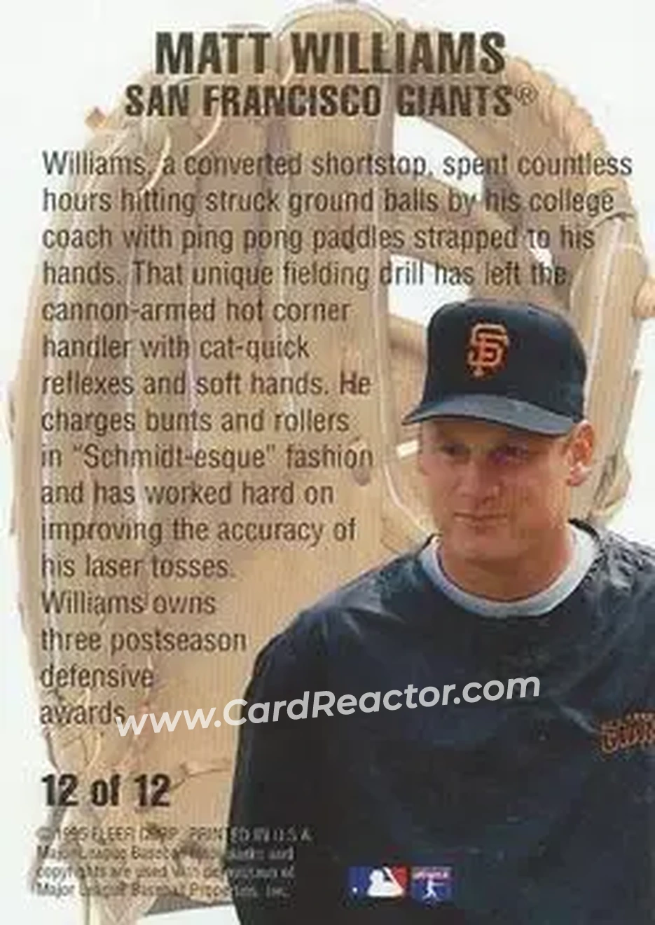 Back of Matt Williams
