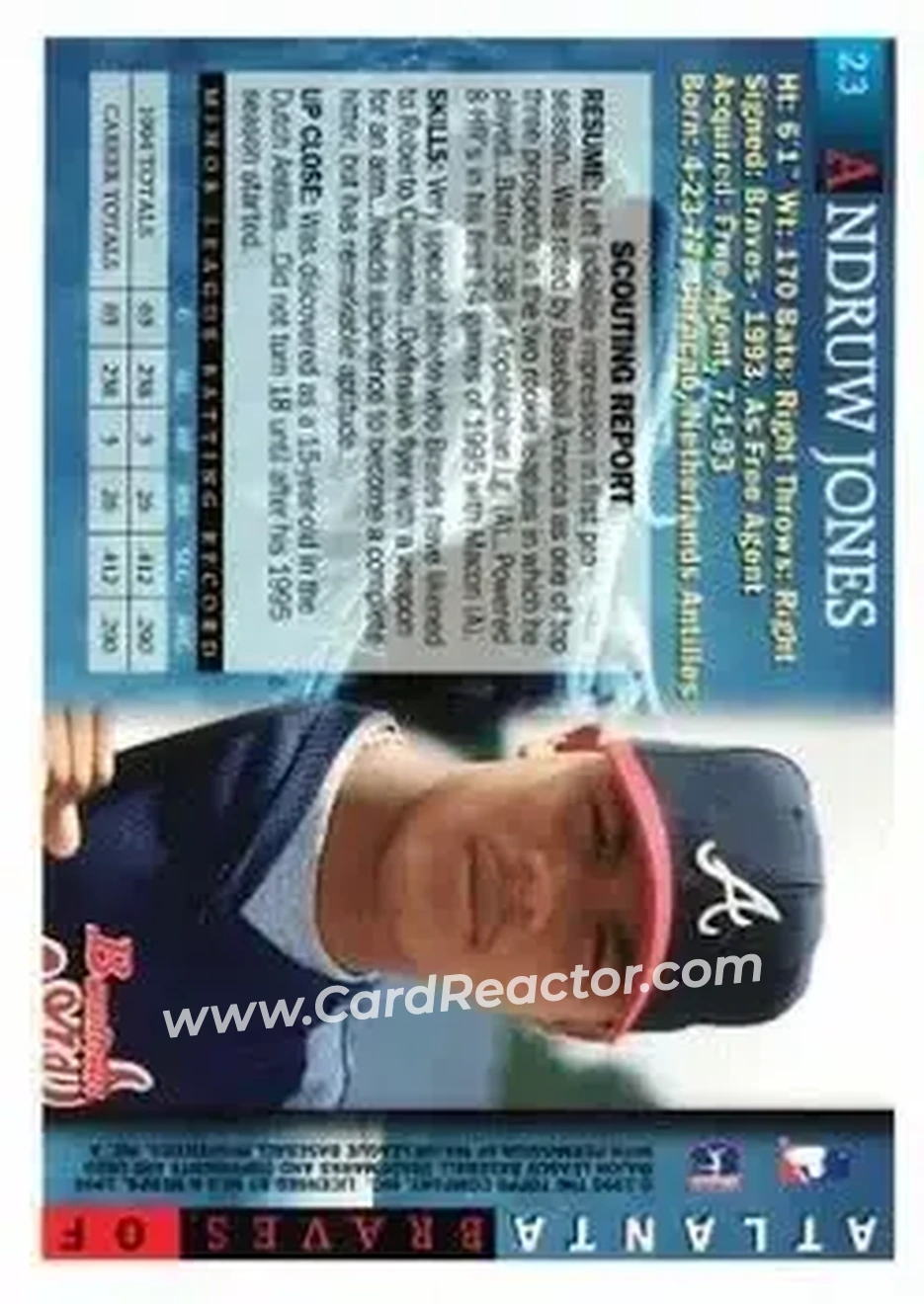 Back of Andruw Jones