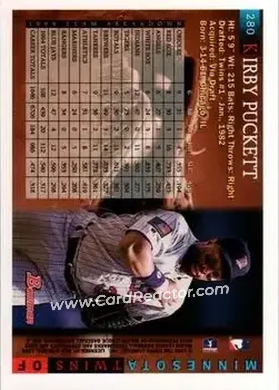 Back of Kirby Puckett