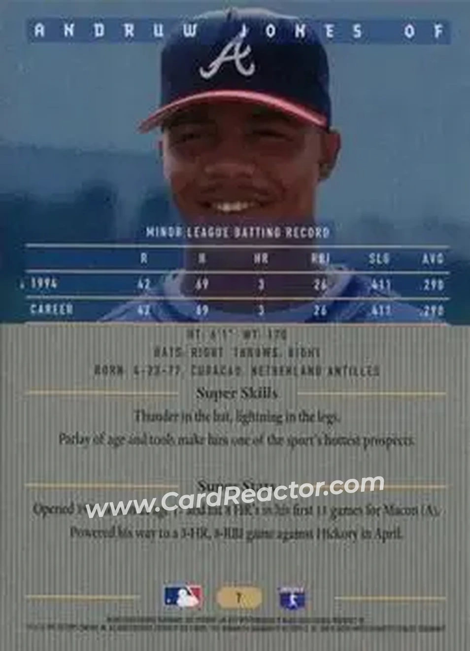 Back of Andruw Jones
