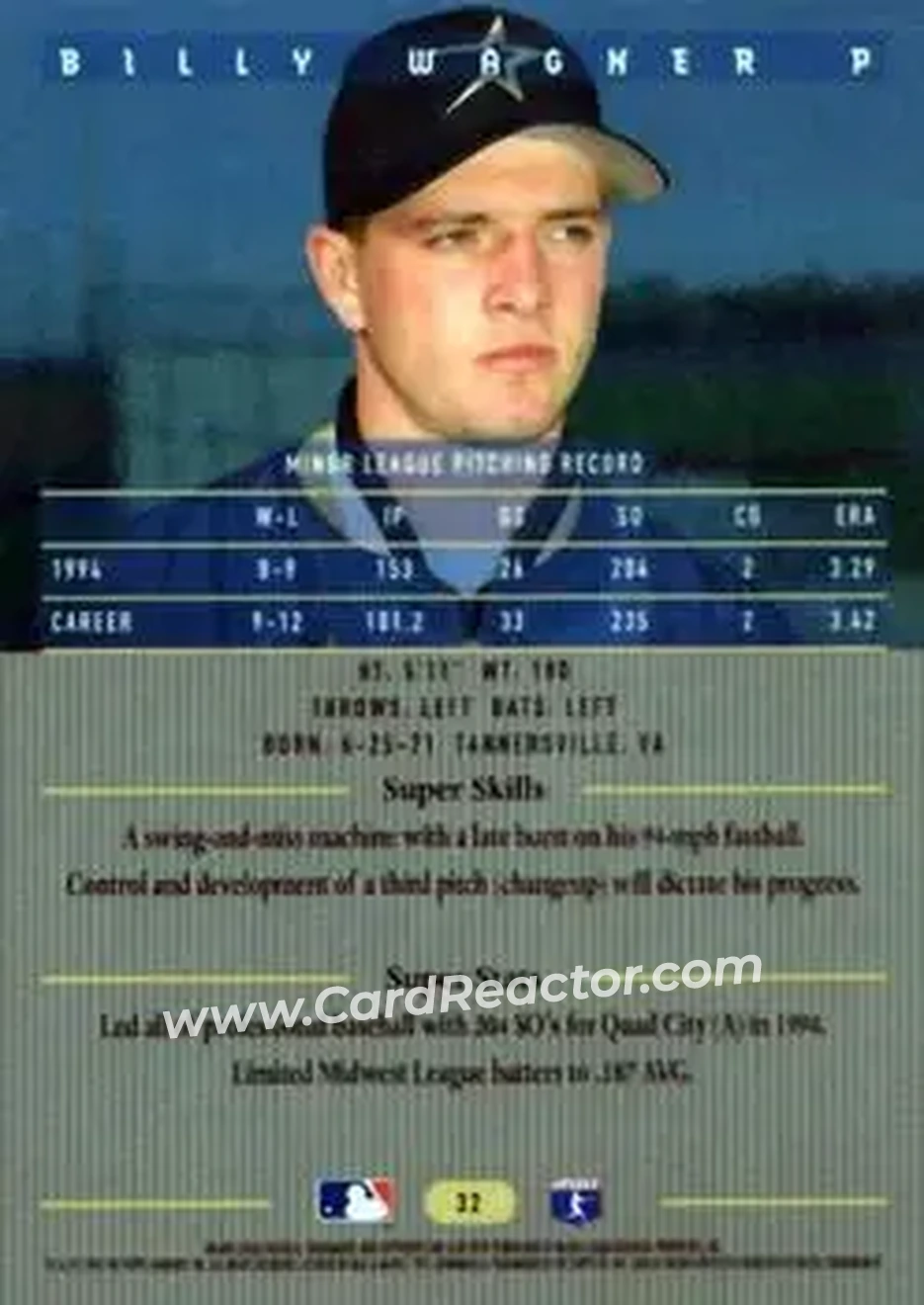 Back of Billy Wagner