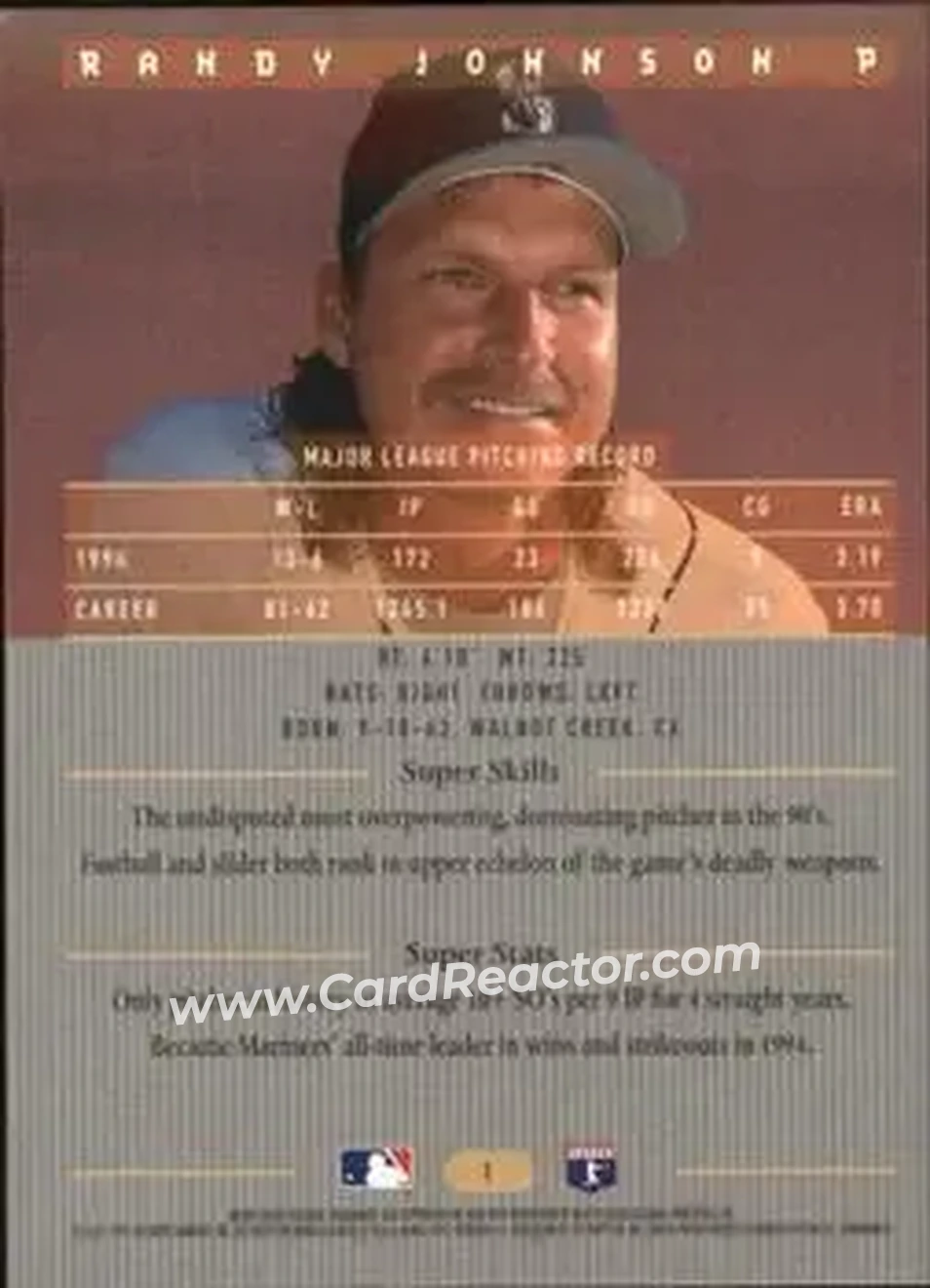 Back of Randy Johnson