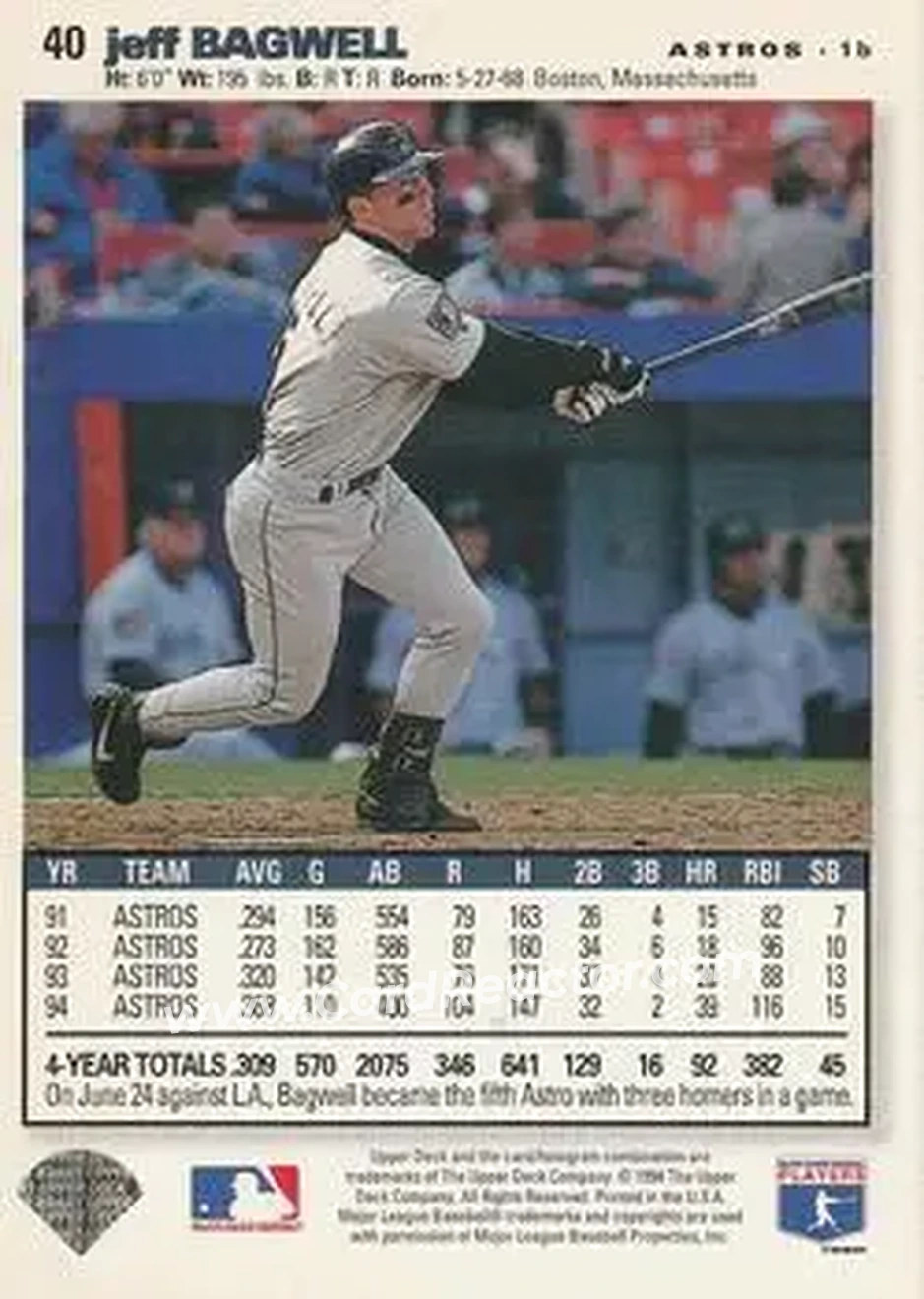 Back of Jeff Bagwell